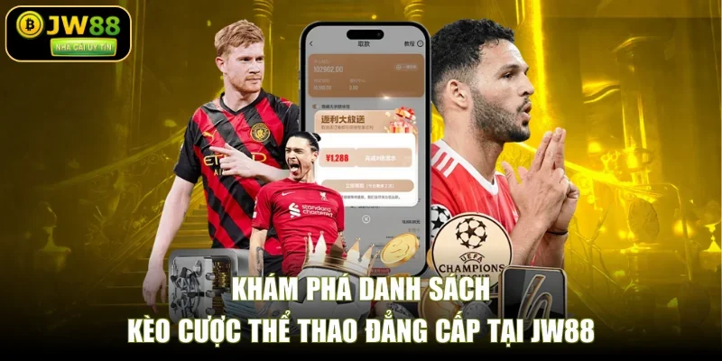 Khám phá danh sách kèo cược thể thao đẳng cấp tại JW88