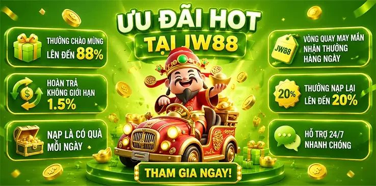 Ưu đãi hot tại JW88